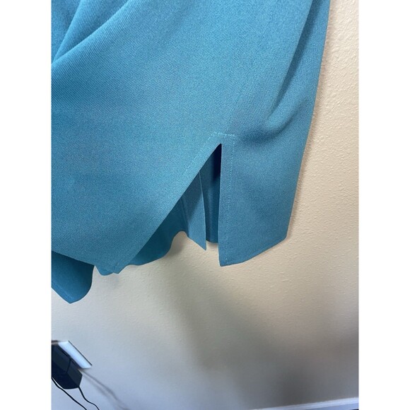 Misook Woman XLarge Open Cardigan Teal With Navy Trim - Classic Career Wear Knit - Picture 5 of 9